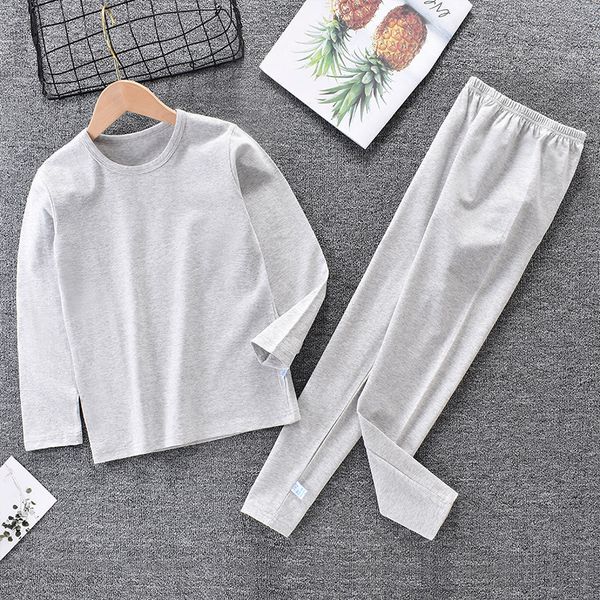 63 Sets of baby men and women pajamas underwear autumn and winter new style pure color simple autumn clothes autumn pants children&#039;s ho