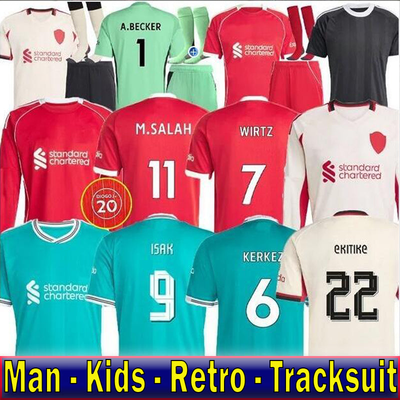 LFC 25 26 soccer jerseys MAC ALLISTER WIRTZ DARWIN SZOBOSZLAI jersey fans player Retro 2025 LFC Football Shirt Tracksuit men kids kit