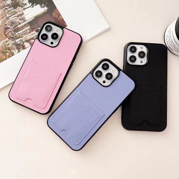 Card Holder Designer Phone for Apple iPhone 16 Pro Max 15 Promax Case De Telefono 14 13 PU Leather Veet ing Hard Shell Back Cover Funda Coqu