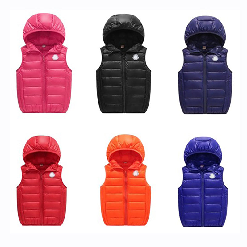 Hooded Designer Waistcoat Baby Vest Kids Gilet Infants Sleeveless Down Jacket
