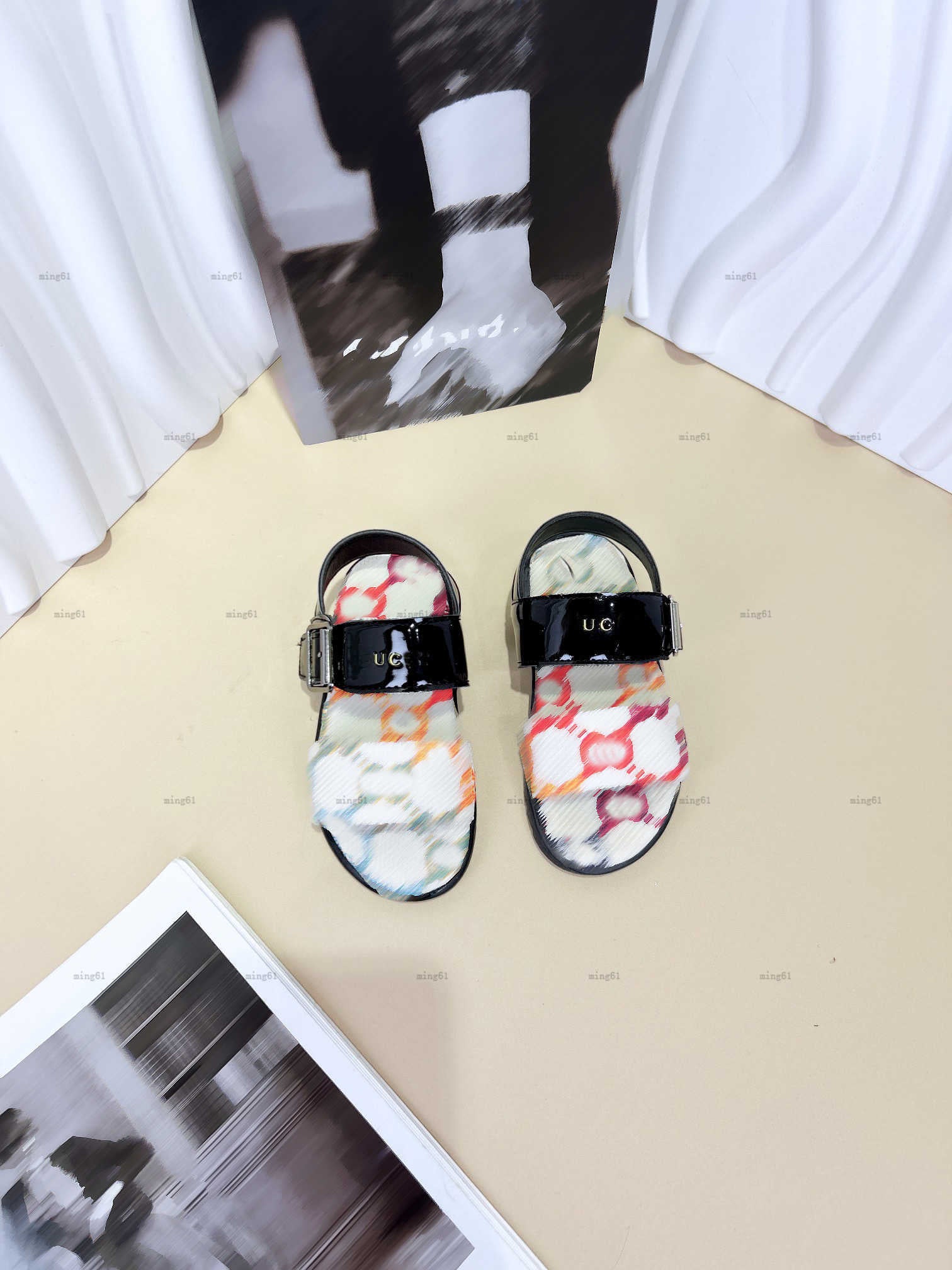 Brand baby Sandals Colorful letter grid design Kids shoes Cost Price Size 26-35 Including box summer boys shoe comfort girls Slippers