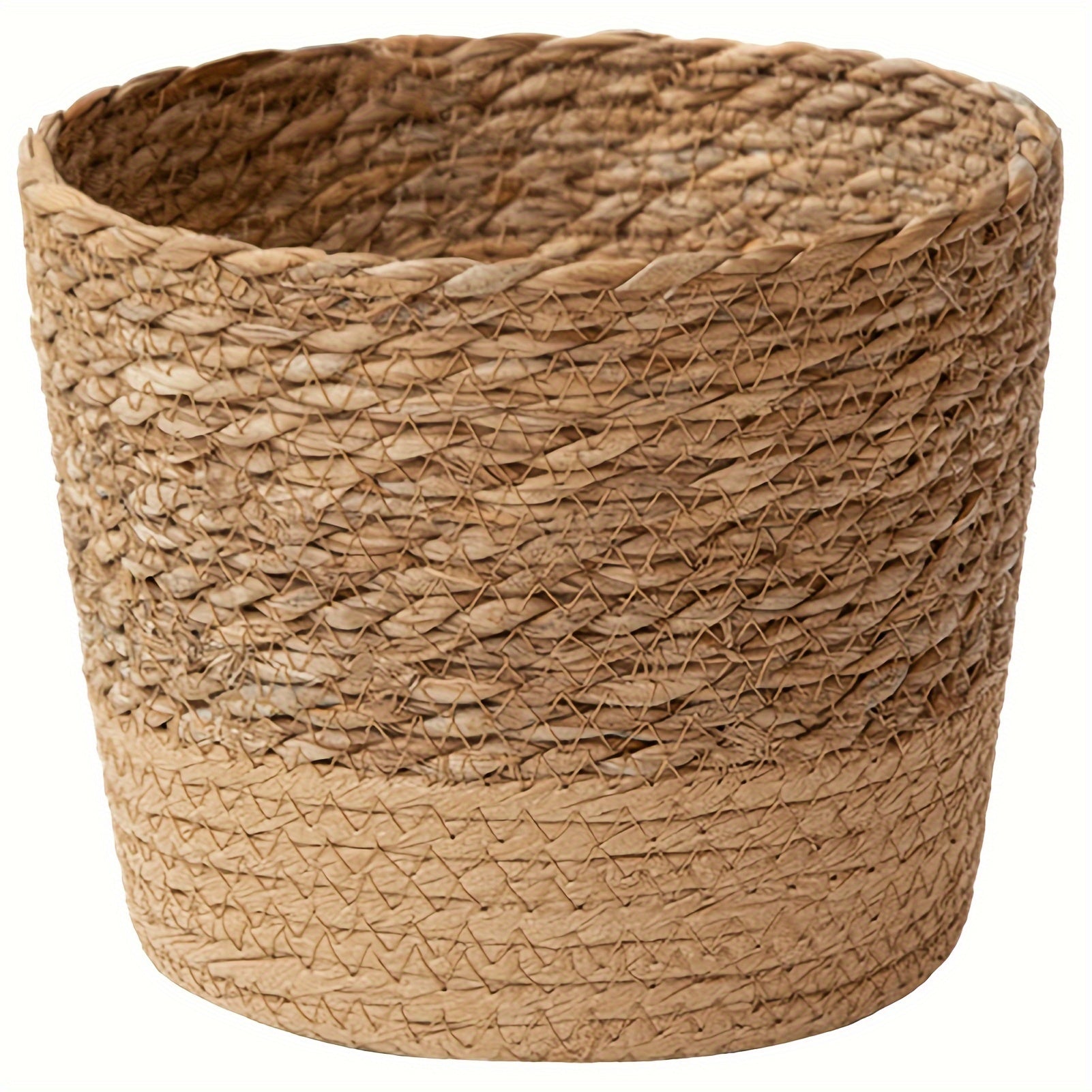 TEMU Natural Woven Planter Basket Multifunctional Garden Seagrass Planter Basket Indoor Flower Pots Cover Plant Containers For Living Room Bedroom