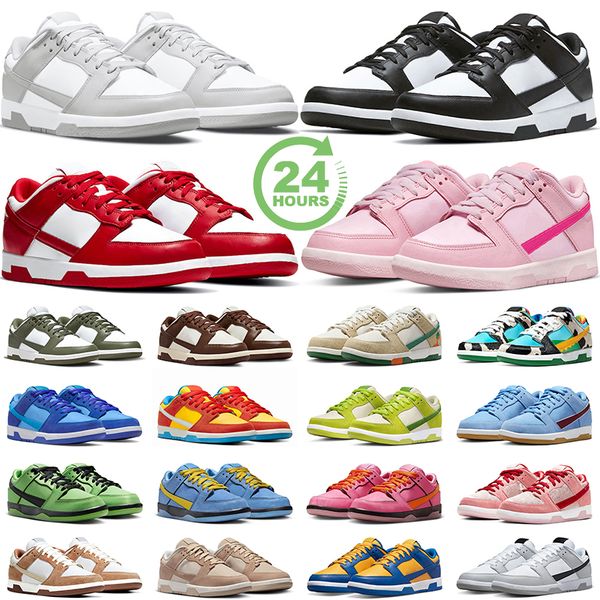 free shipping men women running shoes panda sneakers White Black Grey Triple Pink Court Purple Orange mens trainer