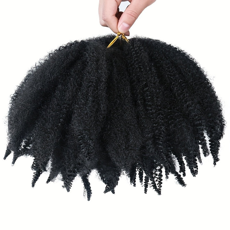 TEMU Short Soft Afro Hair Short 8 Inch Hair Braids Synthetic Colored Crochet Braiding Hair Extensions For Women 1b-30 For Music Festival Halloween