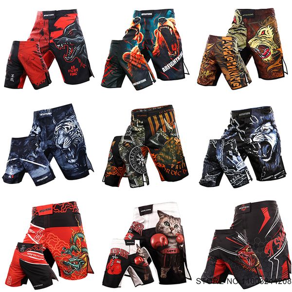 Mens MMA Shorts Kickboxing Fight Shorts Gym Mixed Martial Arts Sparring Grappling Clothes Tiger Muay Thai Boxing Training Pants