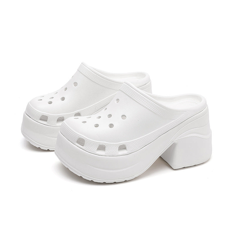 Foreign trade hot spot mermaid ladies to increase the sense of stepping on shit beach slippers summer outside wear