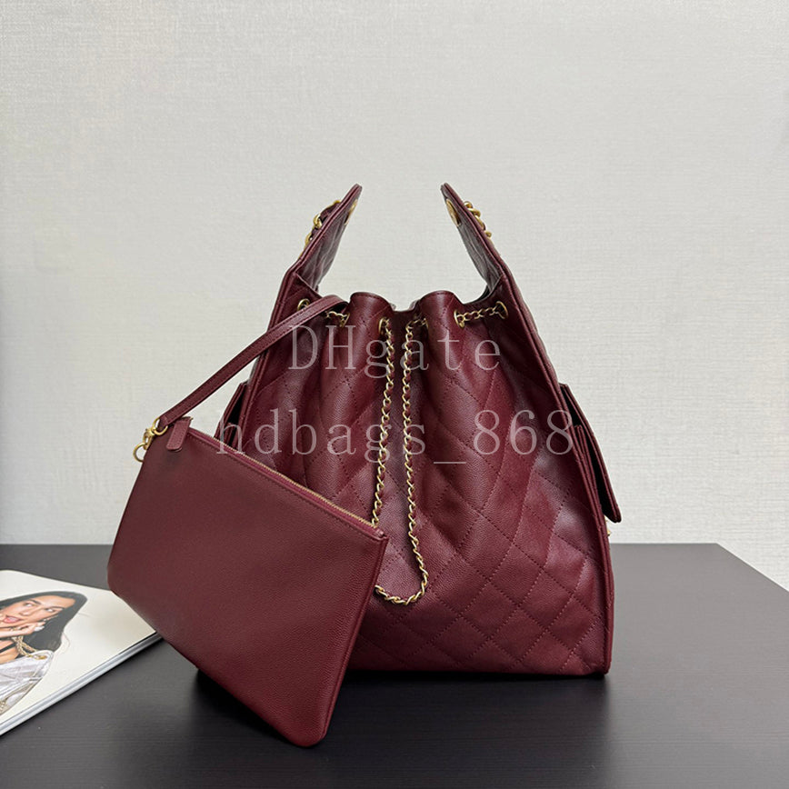 Designer 25 Medium Handbag Luxury Calfskin & Lambskin Hobo Tote Bag with Box 40cm Mirror Quality Shoulder Bag C699
