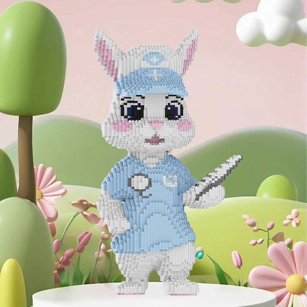 Blocks Rabbit Mini Building Blocks DIY Assembly Model Jigs Puzzle Toys Girls Gift Christmas Decorations OrnamentsXJ241029 S2412202