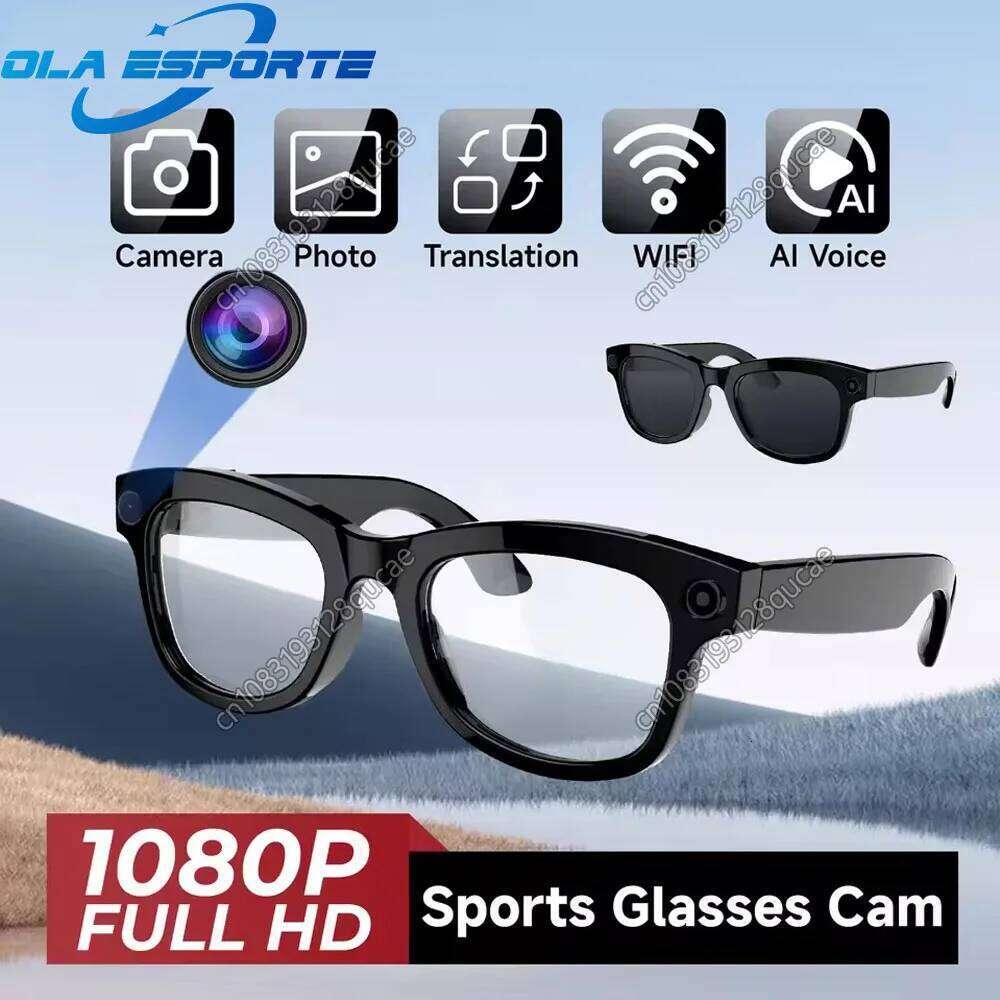 2025 New 1080P HD Camera Smart Glasses AI Translation DVR Camcorder Outdoor Sports Polarized Sunglasses Video Conference meta glasses