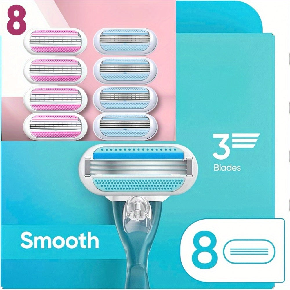 TEMU Luxury Men's Razor Set - Close Fitting Blades For Smooth Shaving And Beard Trimming, Easy To Clean And Durable, With Anti Slip Metal Handle 1