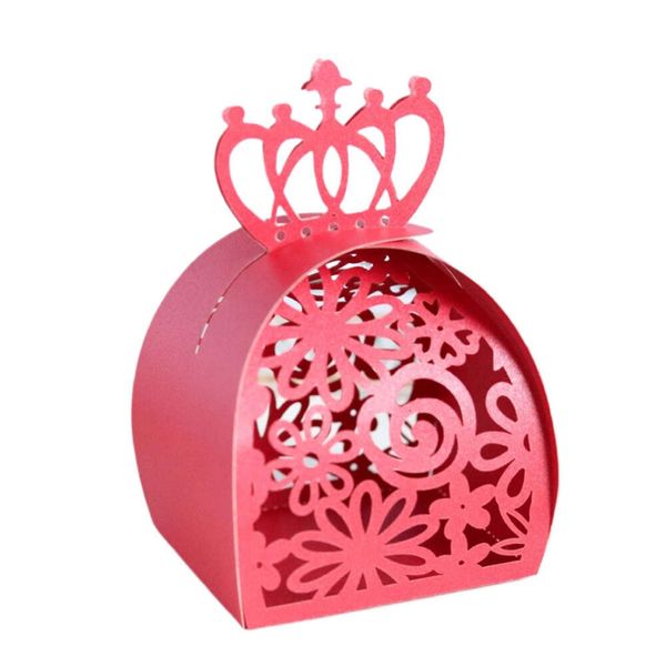 Wholesale Crown Candy Box Hollow Out Flower Candy Chocolate Boxes Paper Children Candies Box Wedding Party Baby Shower Favor Caja De Dulces