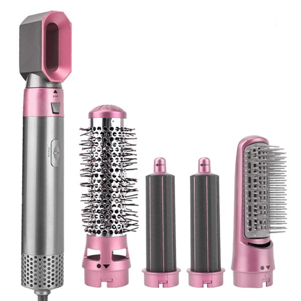 Designer 5 In 1 Hot Air Brush Styling Comb One-Step Heating Comb Hair Straightening Brush for Straight Curly Professional Hair Dryers