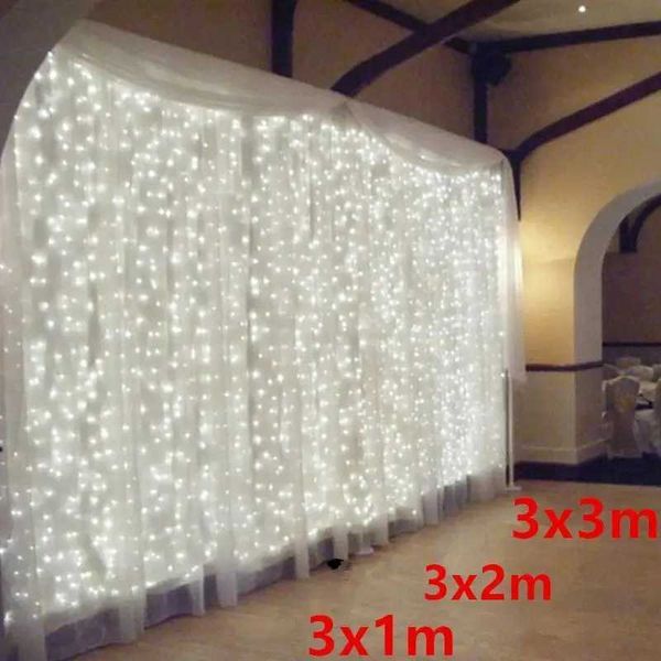 8-Mode LED Outdoor Light Fairy String Light 3M 4M 6M Bedroom Light Wedding Christmas Decoration Party Holiday USB Curtain Light Y240927