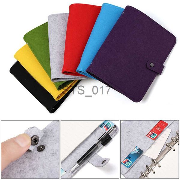 Notepads Notes A5 A6 Felt Shell Cloth Fabric Notebook Paper Planner Inner Page Ring Binder Paper Holder Portable Diary Gift Stationery Suppl