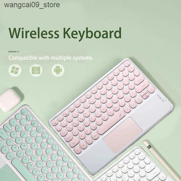 Keyboards Bluetooth-Compatible Wireless Keyboard Rechargeable Mini Portable Peyboard for Android ios Windows 78 Keys 10 Inches for Tablet J2