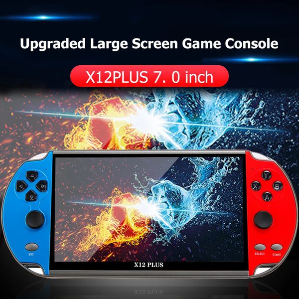 X12 Plus Handheld Game Console 10000 Games 7.1-inch HD Screen Classic Video Game Player Supports Children and Adults TV Output Gifts 240810