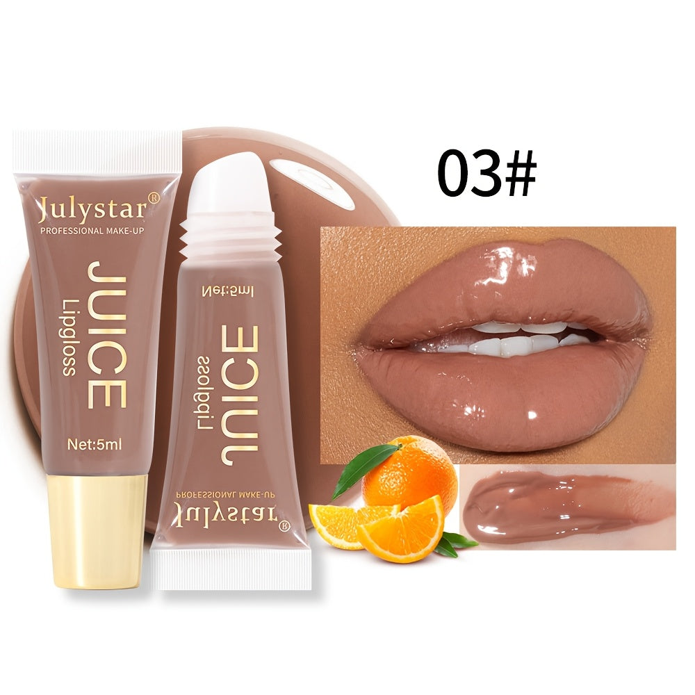 TEMU 6colors Fruit-flavored Lip Oils. It Can Create A Shiny And Plump Lip Makeup Look. Of The Beige Type, With A Glossy And Transparent Hue And A