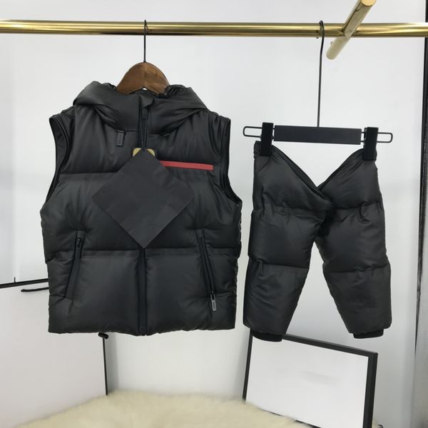 Hooded Kids Coat Baby Winter Coats Thick Warm Outwear Clothing 2022 Boys Girls Outerwear 90% White Duck Jackets Sleeves Are Detachable Vest