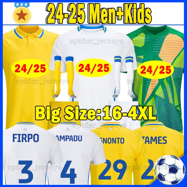 24 25 Leeds Soccer Jerseys SUMMERVILLE FIRPO 2024 2025 AMPADU COOPER PIROE BAMFORD JAMES STRUIJK RUTTER GNONTO Football Shirts Men Uniforms