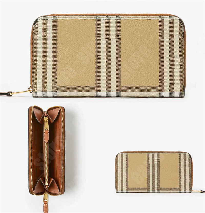 Luxury Designer Wallets Man Business Cardholder Yellow Stripes Leather Purse Formal Woman Wallet Credit Card Holders