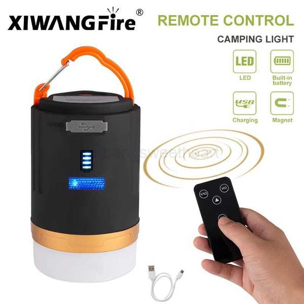 Camping Light IPX6 Waterproof Tent Lamp Portable Lantern LED Built-in 4800MaH Battery Night Light Remote Control Working LightCL240724