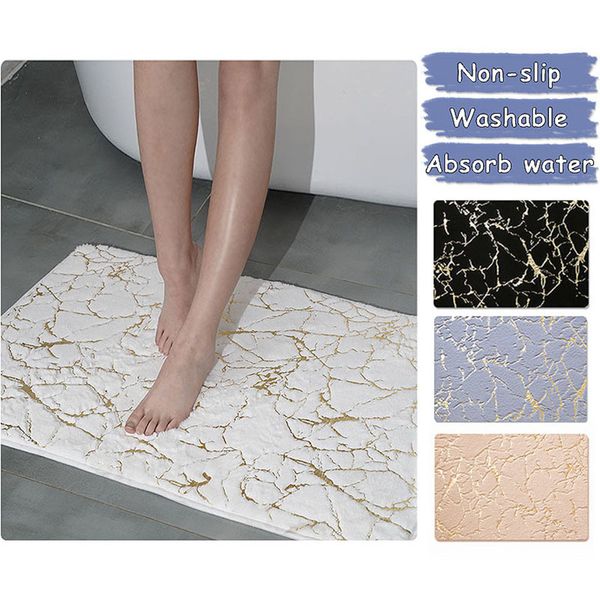 Carpet Bath Mat Modern Living Room Area Small Rug Washable Bedroom Bathroom Rectangle Non Slip Toilet Floor Faux 230826