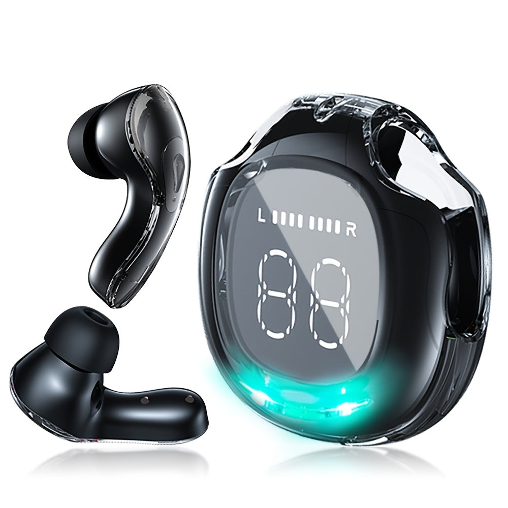 TEMU Greatwall Tws Wireless Earphones With Led Digital Display Headsets Sports Running Headphones Hifi Hd Stereo Earbuds With Built-in Microphone