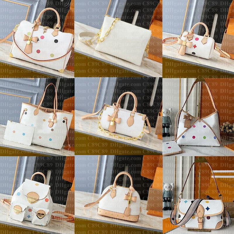 Designer bag Women shoulder bag leather takashi murakami handbag canvas women colorful bag fashion composite lady beach clutch tote woman bag purse