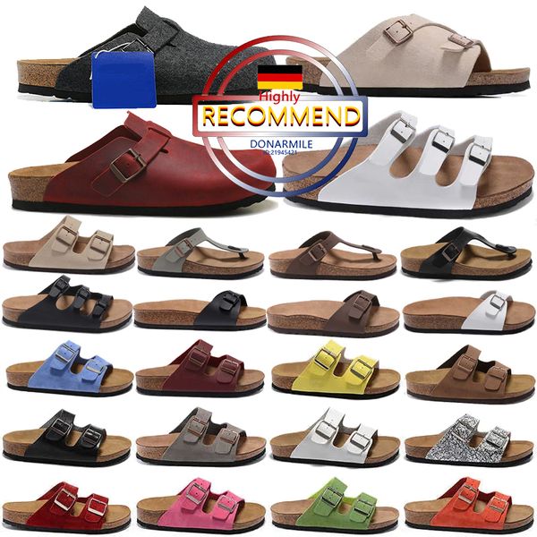 Mens Women Designer Slipper Slides Sandals Soft Suede Leather Taupe Mocha White Pink Mens Scuffs Outdoor Platform Slippers f7