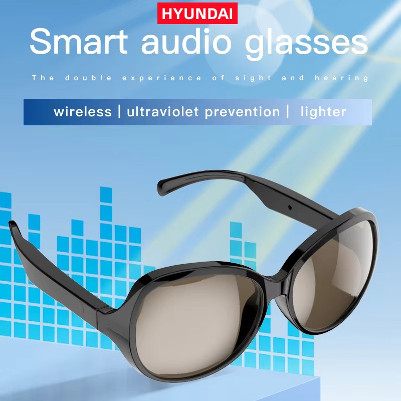 HYUNDAI Smart Glasses Bluetooth 5.4 Headphones touch hands-free calling stereo music headphones For Outdoor Sport F07