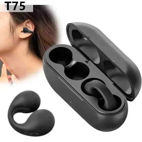 New Arrival New T75 Bone Conduction Wireless BT 5.3 Headphones Sports Earphones HiFi Sound Quality Waterproof TWS Headset Z241213