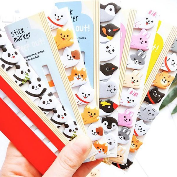 9pcs Cartoon Animal Sticky Note 1pcs has 120 Sheets School Student Kid Office Journal Scrapbooking Decoration Message DIY 231220