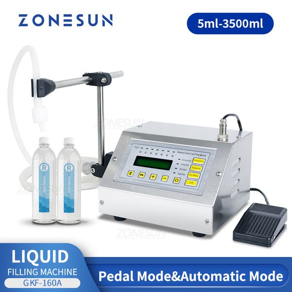 ZONESUN GFK-160A Electric Filling Machine Orange Juice Edible Oil Bottle Soft Drink Volumetric Liquid Filler