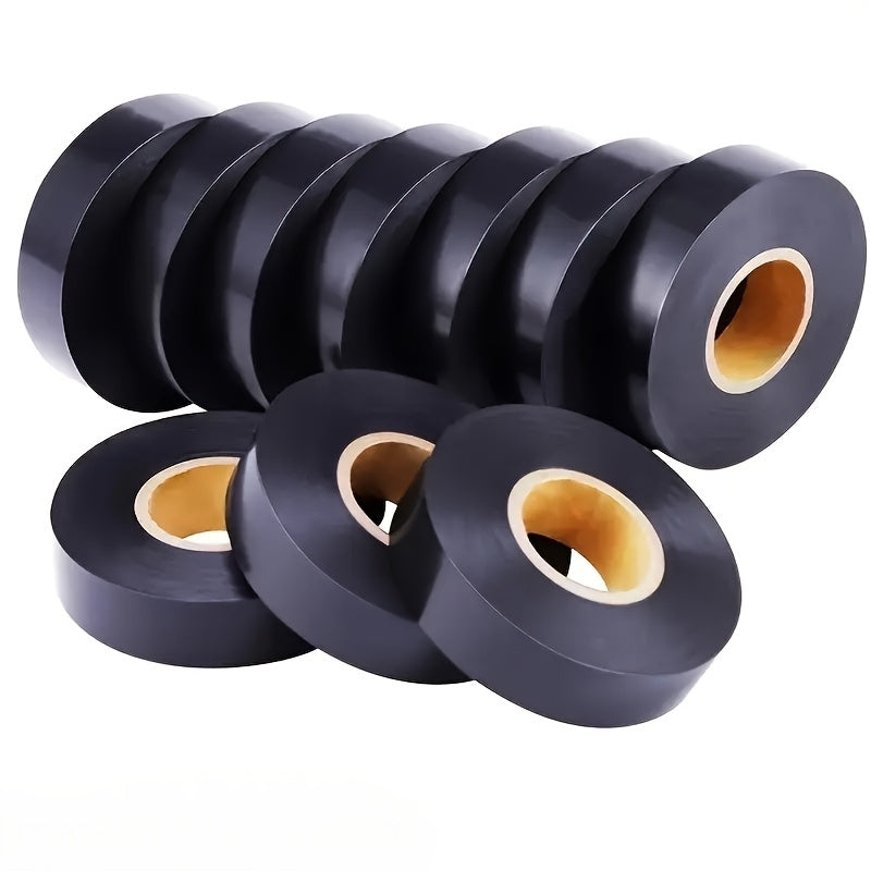 TEMU 10 Roll Electrical Insulating Tape - High , Heat & Fire Resistant, High Quality, Moisture-proof For Wires, Racket Grips-for Electrical Repairs,