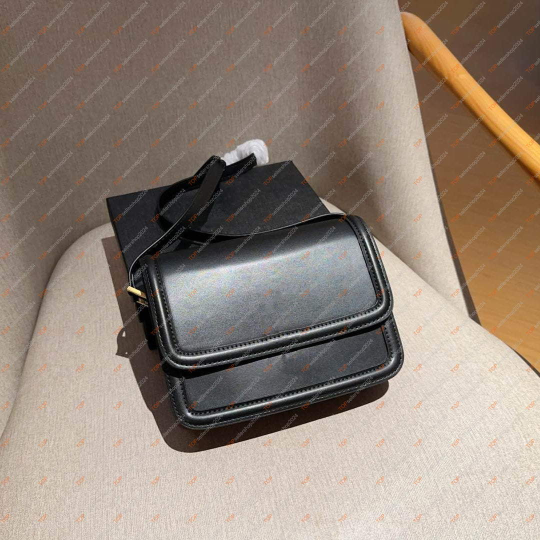 Designer Bag Solferino Box Luxury Brand Purse Women&#039;s Shoulder Bag High Quality Leather Female Gold Buckle Flip Handbag Crossbody Bag Free Ship