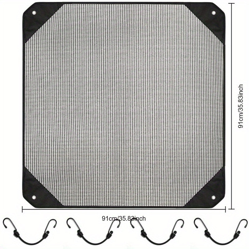 TEMU Heavy-duty Large Ac Cover - Waterproof, Windproof, Dustproof, Cold-resistant Outdoor Air Conditioner Protector With Reinforced Corners &