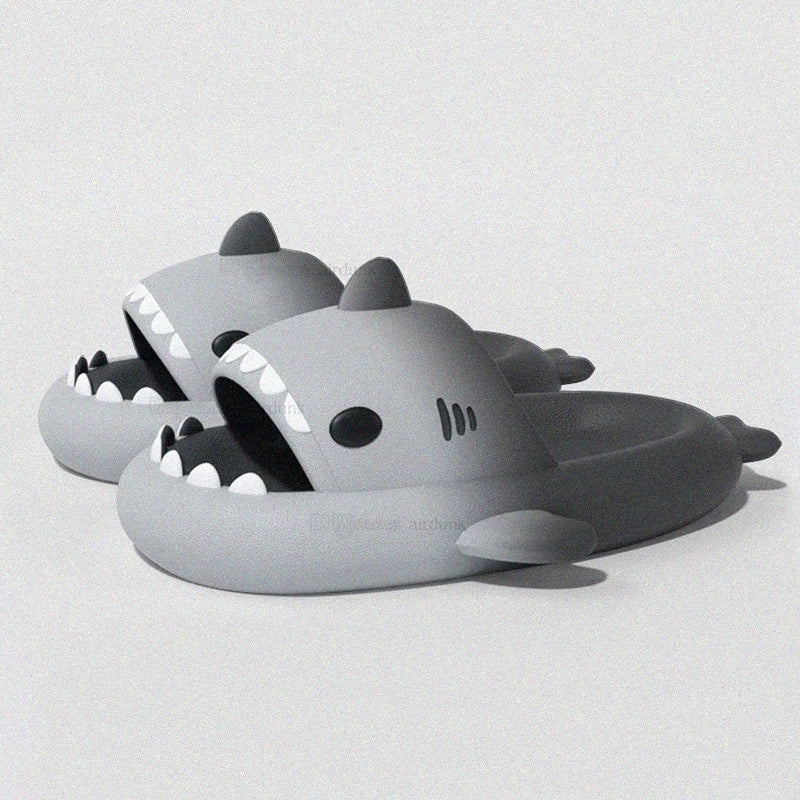Summer Home Women Shark Slippers Anti-skid EVA Solid Color Couple Parents Outdoor Cool Indoor Household Funny Shnt6W#
