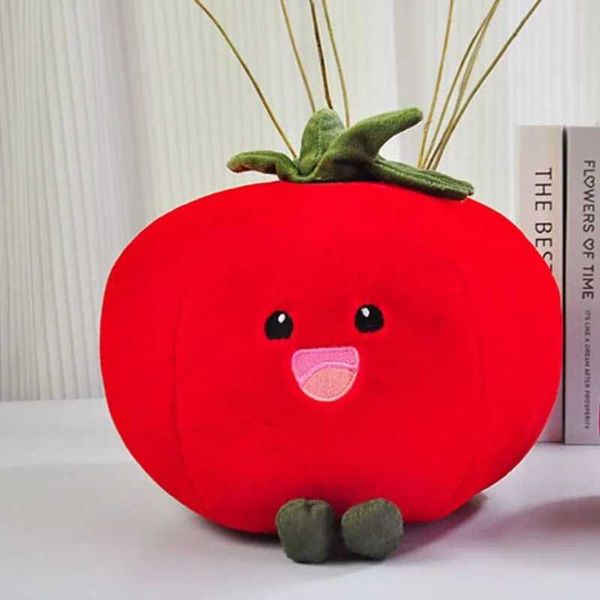 Plush Dolls 15-30CM Simulation Vegetables Tomatoes Plush Toy Stuffed Soft Pillow Fruit Persimmon Sofa Floor Cushion Gift Decor Birthday Gift
