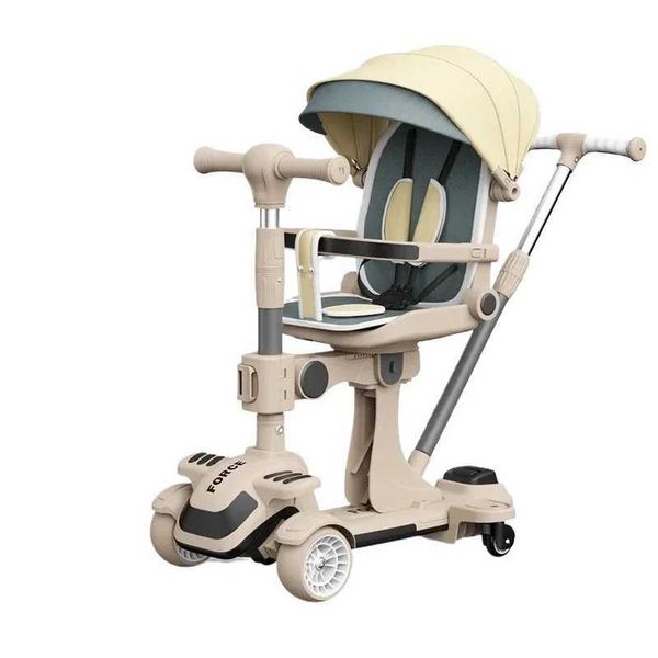 Strollers# New Baby stroller Multi-purpose covered scooter for sitting and lying down. Removable shed for easy portability of stroller S2412