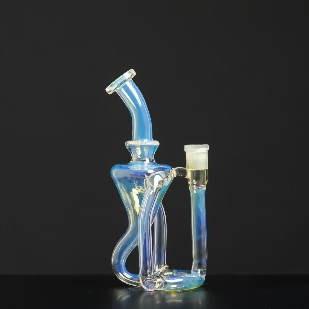 anguschenchen Rainbow colored reflux smoke gun glass bong dab rig hookahs oil burner bubbler water pipes You can customize the desired style and col
