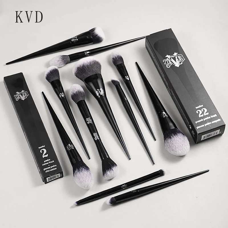 Kat Von D Makeup Brush Set Kit Foundation B Highlight Concealer Powder Sculpting Eyeshadow Brush KVD Brand Makeup Brush W250605