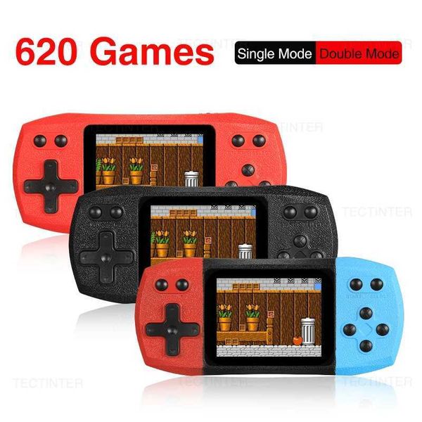 Portable Game Players Retro video game console with built-in 620 classic games 2.4-inch portable handheld game console rechargeable console
