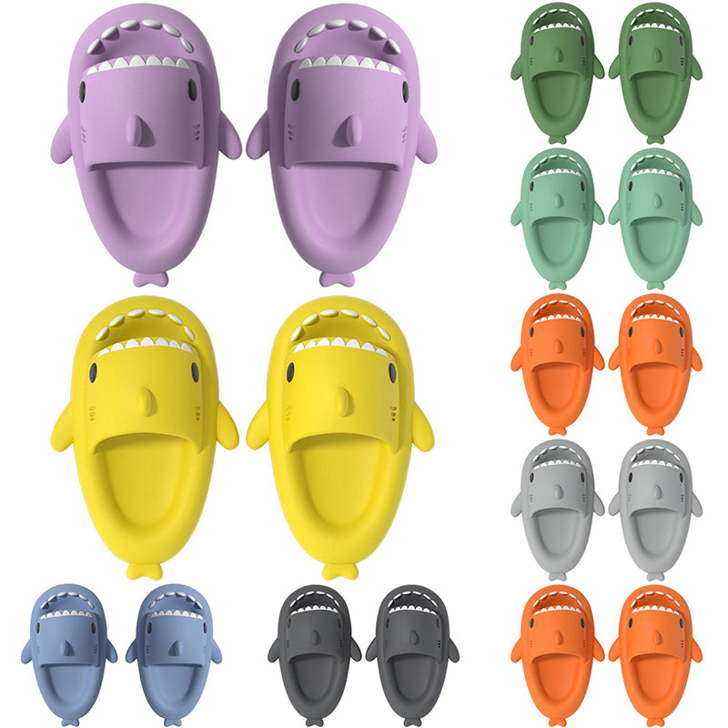 38 Mens Women Shark Summer Home Solid Color Couple Parents Outdoor Cool Indoor Household Funny Slippers GAI