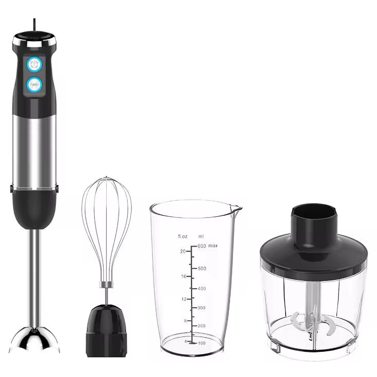 new design mini hand blender electric handheld 400w stick blender multifuncional portable food processor with vary accessories egg beater meat grind
