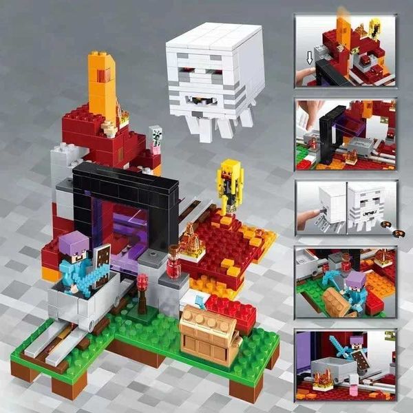 476pcs Nether Hell Portal Model Building Blocks Fit 21143 Bricks Toys for Children Birthday Christmas Gift X241218