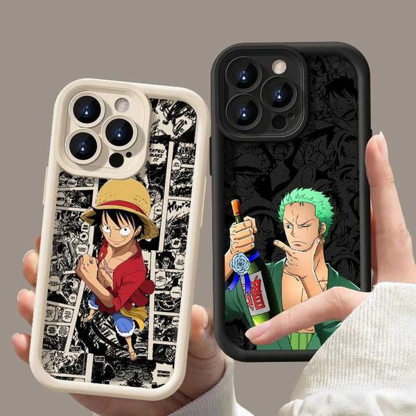 Cell Phone Cases Integrated Luffy Zoro Eye Ladder for iPhone 15 14 12 11 XS XR X Pro Max Plus Cover Case H250112