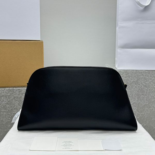 New 10A Margaux Clutch Bag Luxury Designer Genuine Leather Golden Hardware Handbag Interior Zipped Pocket Tote Bag Fashion Women Casual Shop