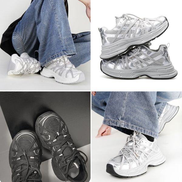 2025 Casual Shoes Sneakers salo Outdoors track Men Women 3.0 Platform Running Shoes sliver black Vintage Trainers Printed thick Platform lac