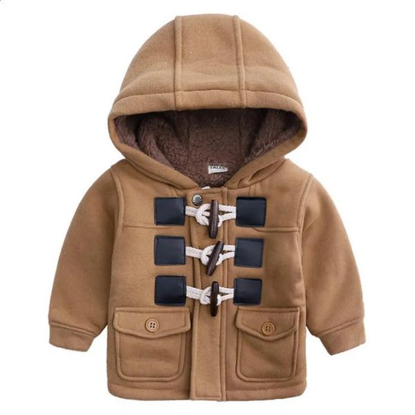 Baby Boys Jacket Coat Children Winter Hoodies Kids Outerwear Clothes Infant Warm Thick Overcoat Outwear Sweater Fur Foat Tops 241223