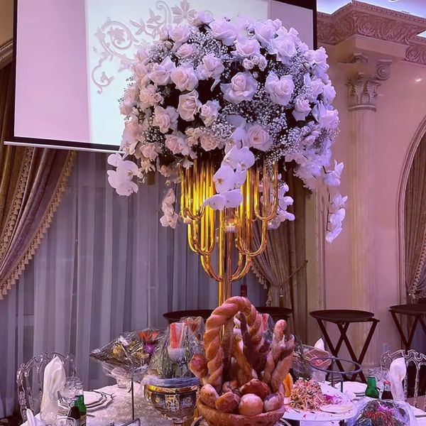 Luxury Wedding Supplies Event Table Decoration Gold Wedding Centerpieces Tree For Wedding Table flower vase floor for wedding arrangement de